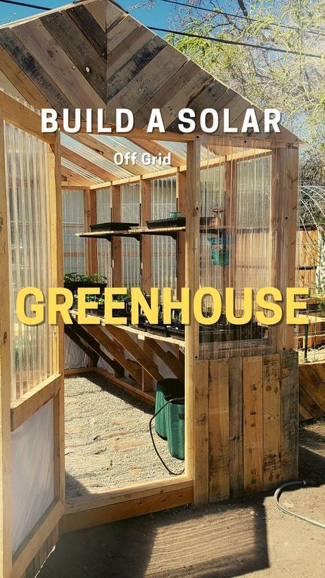 Solar Greenhouse, Diy Greenhouse Plans, Outdoor Greenhouse, Greenhouse Shed, Build A Greenhouse, Home Greenhouse, Backyard Greenhouse, Greenhouse Plans, Diy Greenhouse