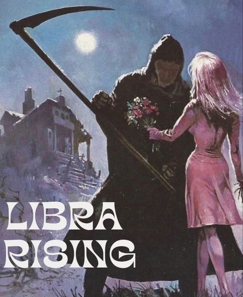 Libra Core, Libra Ascendant, Vintage Pulp Art, Libra Sun, Libra Rising, Horoscope Art, Astrology Art, Astrology Chart, Pulp Art