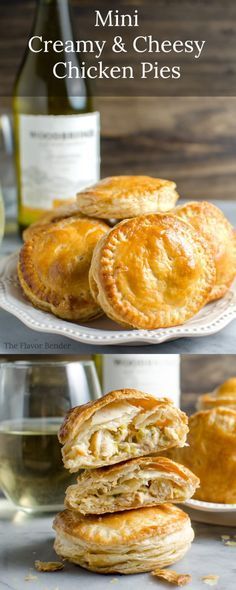 Mini Creamy and Cheesy Chicken Pies - The perfect snacks for the Big Game (or any party!). Tastes like mini Chicken Pot Pies but better! Plus learn how to pair these with the perfect wine. #sponsored #flavorsofthegame #collectivebias Msg 4 21+ Chicken Pies, Perfect Snacks, Chicken Pot Pies, Mini Chicken Pot Pies, Resep Pasta, Pies Maker, Chicken Pie, Pot Pies, Meat Pie