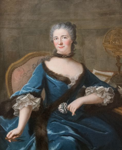 Marie-Anne Loir (c. 1715-1769) "Mme du Châtelet" - château de Ferney-Voltaire (Ain, France) Emilie Du Chatelet, 17 December, San Jose California, 18th Century Fashion, Free Thinker, Regency Era, Rococo Style, A4 Poster, Great Women