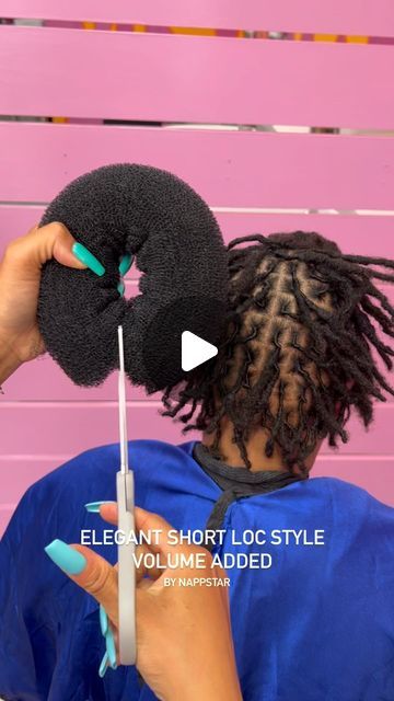 Styling Short Dreadlocks For Women, How To Style Short Locs Black Women, Short Loc Mohawk Styles, Short Starter Loc Styles For Women Updo, Short Dreadlocks Styles For Ladies, Styling Short Dreadlocks, How To Style Dreadlocks For Women, Braids Over Micro Locs, How To Style Locs Hairstyles