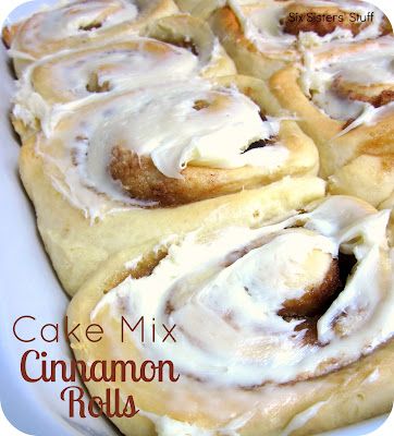 Cake Mix Cinnamon Rolls Recipe on MyRecipeMagic.com  http://myrecipemagic.com/recipe/recipedetail/cake-mix-cinnamon-rolls-recipe Cake Mix Cinnamon Rolls, Dessert Mousse, Six Sisters, What's For Breakfast, Cinnamon Rolls Recipe, Cake Mix Recipes, Yummy Sweets, Rolls Recipe, Yummy Breakfast