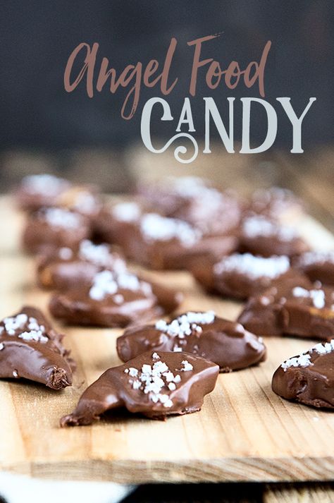 Angel Candy Recipe, Angel Food Candy Recipes, Old Fashion Christmas Candy, Idaho Spud Candy Recipe, Angel Food Candy, Clodhoppers Candy, Old Fashioned Cinnamon Candy, Homemade Confections, Thinning Candy Melts