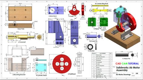 Sheet Metal Drawing, Isometric Drawing Exercises, Autocad Isometric Drawing, Autocad Training, Solidworks Tutorial, Solid Works, Cad Designer, Autodesk Inventor, Mechanical Engineering Design