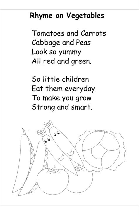 Easy Rhymes For Kindergarten, Fruit Rhymes Preschool, Food Poem, Rhyming Poems For Kids, Nursery Poem, Rhyming Preschool, Preschool Poems, English Poems For Kids, Nursery Rhymes Poems