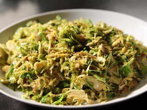 Brussels Sprouts With Pancetta, Pancetta Recipes, Shaved Brussel Sprouts, Caramelized Shallots, Shredded Brussel Sprouts, Brussel Sprout Salad, Sprout Recipes, Brussels Sprouts Recipe, Barefoot Contessa