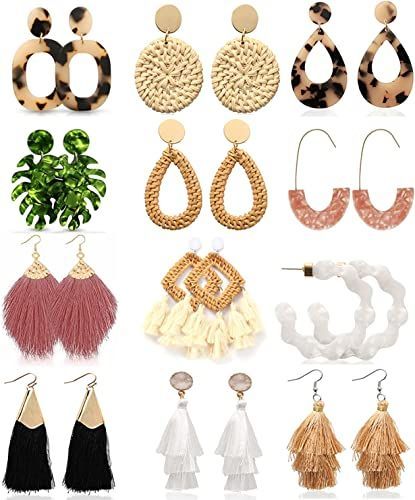 Beach Earrings Outfit, Trending Earrings 2023, Trendy Earrings 2023, Rattan Earrings, Straw Earrings, Earrings Outfit, Vacation Jewelry, Clear Earrings, Beach Earrings