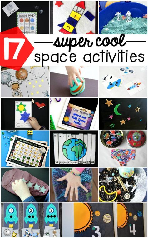 space theme ideas for preschoolers Fairy Poppins, Preschool Inspirations, Outer Space Activities, Space Week, Space Collage, Space Activities For Kids, Space Lessons, Space Preschool, Number Writing