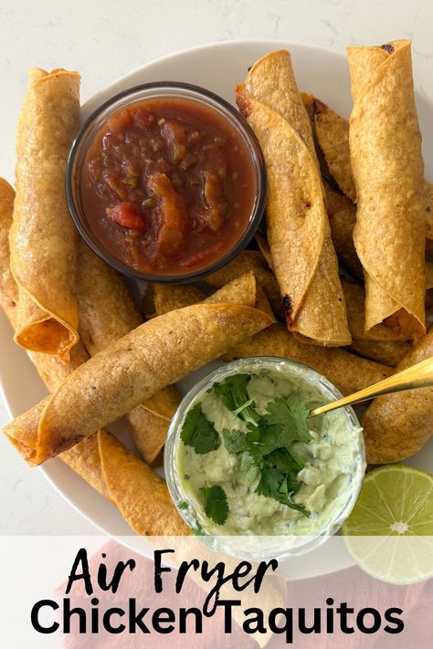 Gluten Free Chicken Taquitos, Homemade Chicken Taquitos Air Fryer, Air Fry Chicken Taquitos, Air Fried Chicken Taquitos, Pork Taquitos Air Fryer, Homemade Taquitos Chicken Air Fryer, Homemade Taquitos Air Fryer, Buffalo Chicken Taquitos Air Fryer, Healthy Flautas