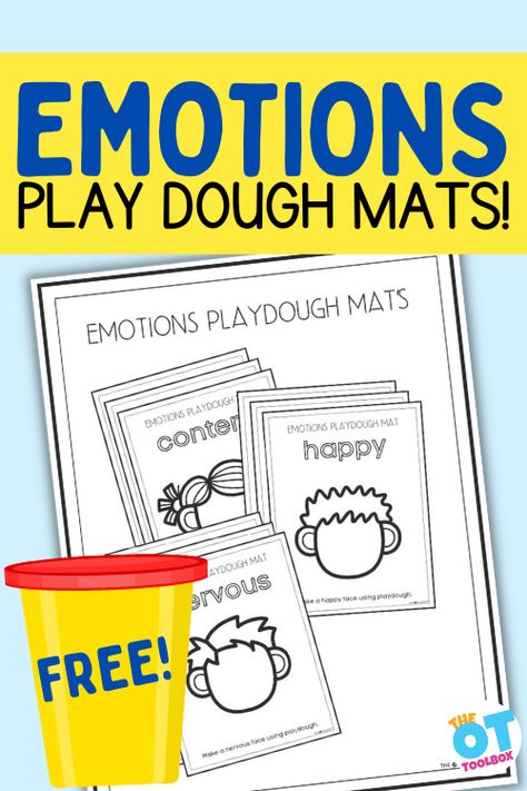 Emotions Playdough Mats - The OT Toolbox Social Emotional Development Activities, Emotions Preschool Activities, Hand Strengthening Activities, Identifying Emotions, Teaching Feeling, Emotions Preschool, Social Emotional Activities, Understanding Emotions, Pediatric Occupational Therapy