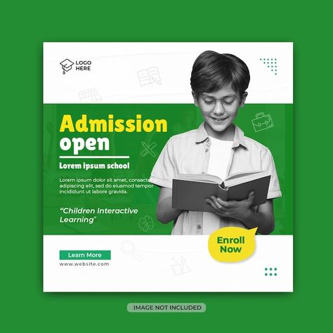 School admission social media post and i... | Premium Psd #Freepik #psd Education Post Design Ideas, College Social Media Design, University Instagram Post, School Social Media Post Design, Education Social Media Post Design, Education Social Media Post, School Post, School Advertising, Instagram Grid Design