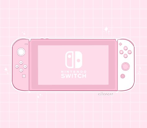 Switch Wallpapers, Pink Nintendo Switch, Gamer Wallpaper, Nintendo Aesthetic, Pink Nintendo, Pink Games, Kawaii Games, Graphisches Design, Pink Tumblr Aesthetic