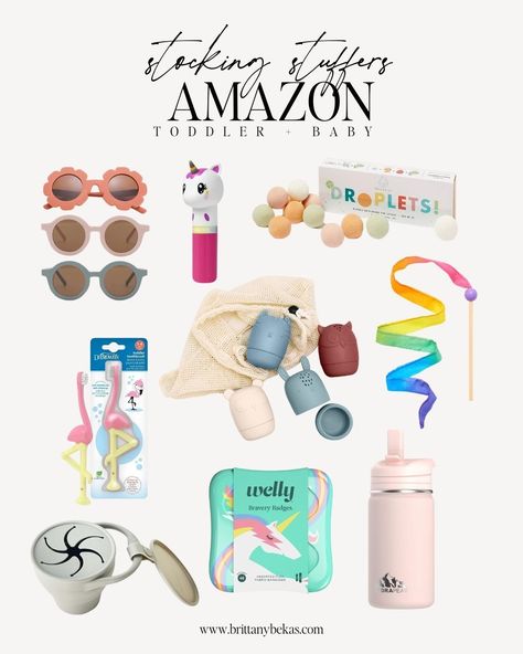 Amazon has the cutest toddler and baby stocking stuffers for Christmas! Click to shop. I rounded up some of my favorites including bath toys, bath bombs, sunglasses, lipgloss, stickers, snack cups and the cutest flamingo toothbrush and unicorn bandaids. I linked everything on Amazon. For baby or toddler stockings, I love to include things they needed and will use. #amazonfinds #toddlerstockingstuffers #toddlerchristmas Toddler Stocking Stuffers Girl, Toddler Girl Christmas Gifts, Baby Stocking Stuffers, Girl Stocking Stuffers, Stocking Stuffers For Toddlers, Girls Stocking Stuffers, Toddler Stocking Stuffers, Stocking Stuffers For Baby, Baby Stocking