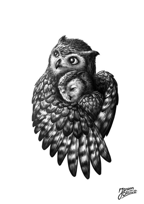 ArtStation - Owl Tattoo Design, Jeroen Okkerse Owl Thigh Tattoos, Baby Owl Tattoos, Chest Tattoo Female Upper, Natur Tattoo Arm, Realistic Owl Tattoo, Owl Tattoo Sleeve, Owl Tattoo Drawings, Cute Owl Tattoo, Muster Tattoos