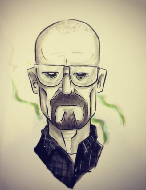 Walter White Commission from ... Walter White Drawing, Easy Sketches For Beginners, Breaking Bad Art, Cartoon Art Drawing, Disney Drawings Sketches, Caricature Sketch, Marvel Drawings, Pen Art Drawings, Art Sketches Pencil