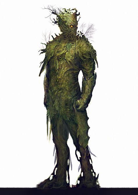 Tree Ent, Tree Monster, Plant Monster, Plant People, Photoshop Painting, Fantasy Forest, Monster Concept Art, Dungeons And Dragons Characters, Dnd Art