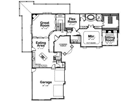 L Shaped Ranch, L Shaped House Plans, L Shaped House, Pool House Plans, Ranch House Plan, Ranch Style House Plans, Garage House Plans, Cottage Style Homes, House Plans And More