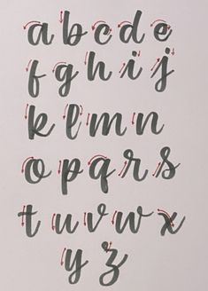 Drawing Video Tutorial, Hand Lettering Alphabet Fonts, Font Brush, Brush Lettering Practice, Hand Lettering Worksheet, Learn Hand Lettering, Lettering Guide, Hand Lettering Practice, Calligraphy For Beginners