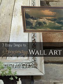 3 easy steps for repurposing old canvas art, crafts, repurposing upcycling, wall decor Farmhouse Styling, Repurposed Art, Oversized Art, Wood Ideas, Diy Farmhouse Decor, Budget Diy, Décor Diy, Thrift Stores, Large Painting