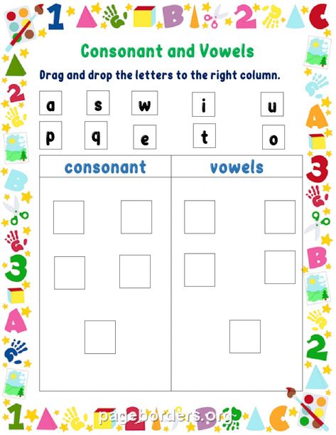 Vowels And Consonants Worksheets, Short Vowel Sounds Worksheets, Vowel Sounds Worksheets, Consonants Worksheets, Vowels Worksheet, Consonant Vowel Consonant Words, Consonants And Vowels, English Primary School, Vowels And Consonants