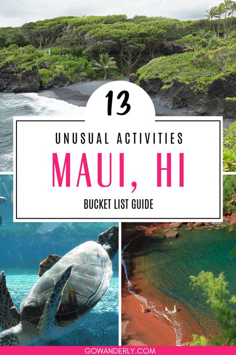 13 unique Maui activities that are perfect for families, couples, and solo travelers seeking off-the-beaten-path adventures. Free Things To Do In Maui, Maui Must Do Activities, Maui Things To Do, Must Do In Maui, What To Do In Maui, Road To Hana Maui, Maui Food, Things To Do In Maui, Maui Itinerary