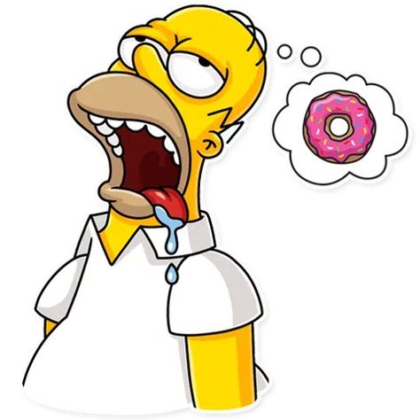 Homer Simpson Donuts, Homer Donuts, Donut Tattoo, Simpsons Donut, Simpsons Tattoo, Rick And Morty Poster, Simpsons Drawings, Whatsapp Stickers, Doodle Characters