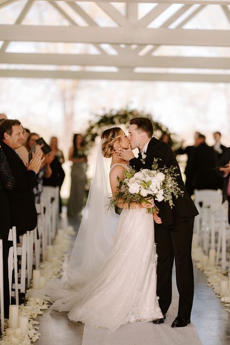 Grooms First Look At Bride Aisle, Bride And Groom Aisle Photo, End Of The Aisle Kiss, Wedding Mid Aisle Kiss, Wedding Photography Walking Down Aisle, Kiss Down The Aisle, First Look Down The Aisle, Wedding Aisle Kiss Photo, Bride And Groom Walking Down Aisle