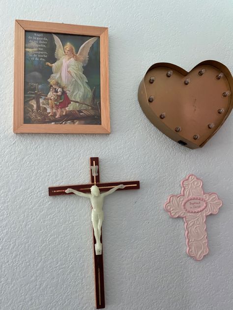 Crucifix Wall Decor, Cross Above Bed, Catholic Outfits, Sacred Space Altar, God So Loved The World, Mount Airy, Aesthetic Room Ideas, Chloe Sevigny, Cross Wall Decor