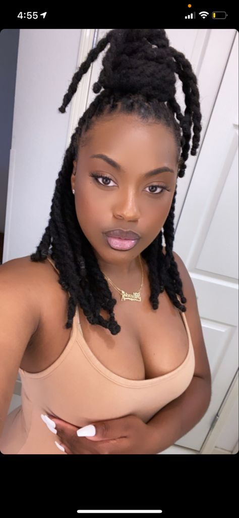 Wool Locs Hairstyles, Double Strand Twist Hairstyles Locs, Loc Hairstyles For Vacation, Jet Black Locs On Black Women, Fake Dreads Black Women, Loc Styles For Vacation, Long Dreadlocks Hairstyles Black Women, Long Loc Hairstyles For Women, Vacation Loc Styles