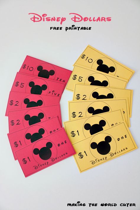 Disney Dollars Printable and Punch Card to help kids save for souvenirs for your trip to Disney. Disney Classroom Management, Disney Dollars Printable Free, Disneyland Themed Classroom, Disney Classroom Ideas, Mickey Mouse Money, Classroom Currency, Disney Classroom Theme, Disney Dollars, Disney Printables Free