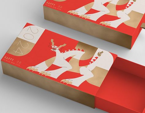 Chinese New Year Packaging Design, Chinese New Year Packaging, Chinese Packaging Design, Asian Heritage Month, New Year Packaging, Chinese Packaging, New Year Packages, Ang Pow, Chinese New Year Dragon