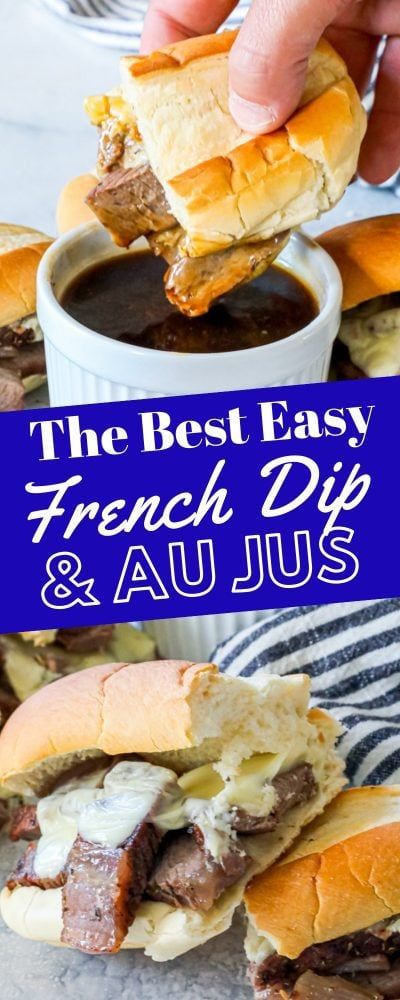 French Dips Easy, Steak French Dip Sandwich, How To Make French Dip Sandwiches, Quick French Dip Sandwich, French Dipped Sandwiches, French Dip Sandwich Easy, French Dip Recipe Easy, French Dip Au Jus Recipes, Steak Au Jus Recipe