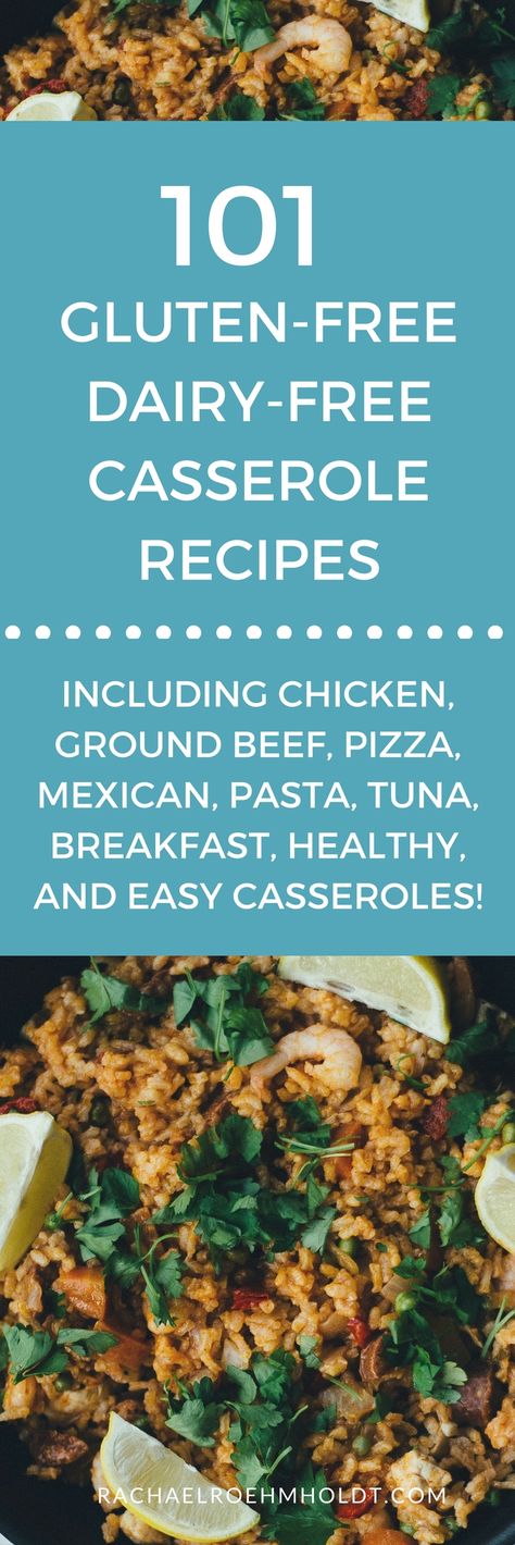 101 Gluten-free Dairy-free Casserole Recipes Dairy Free Breakfast Casserole, Recipes Tuna, Dairy Free Recipes Easy, Healthy Casserole, Pasta Casserole Recipes, Recipes Pizza, Breakfast Sausage Recipes, Dairy Free Pasta, Healthy Pizza Recipes