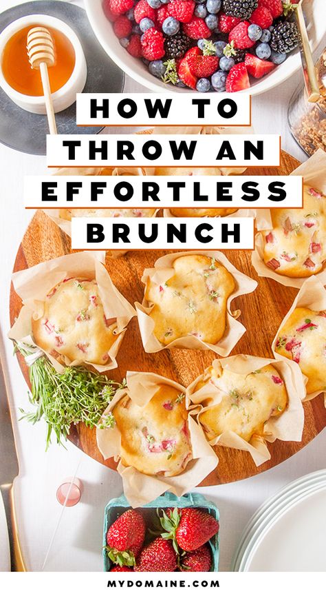 Brunch ideas where you prepare in advance. Nice ideas-- but I would go with different recipes. Simple Breakfast Menu, Easy Brunch Menu, Summer Brunch Recipes, Brunch Party Menu, Crowd Images, Brunch Ideas For A Crowd, Brunch Party Recipes, Make Ahead Brunch, Easy Brunch Recipes