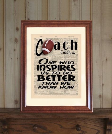 Coach Appreciation Quotes, Football Coach Gift Ideas, Sports Quote, Coach Appreciation, Football Coaches, Flask Gift, Personalized Flasks, Dictionary Prints, Baseball Coach