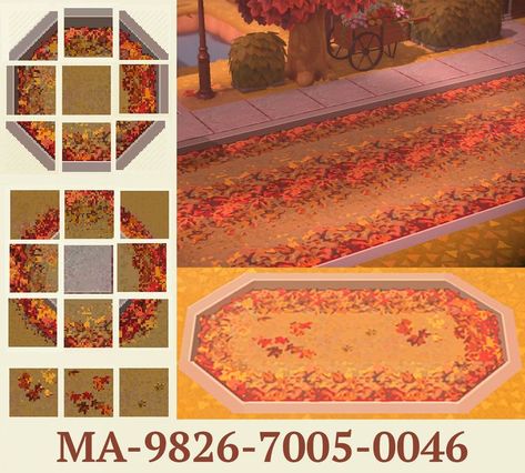 Simple Dirt Path Acnh, Fall Pathways Acnh, Acnh Country Road Design Code, Acnh Design Codes Wallpaper, Acnh Island Designs Autumn, Acnh Autumn Road, Fall Paths Acnh, Acnh Fall Neighborhood, Acnh Fall Patterns