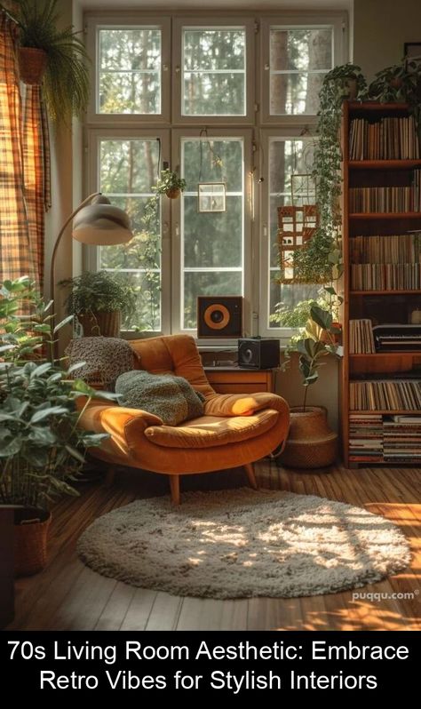 70s Living Room, Lots Of Plants, Aesthetic Living Room, Interior Design Per La Casa, Retro Living Rooms, Apartment Decor Inspiration, Apartment Inspiration, Boho Living Room, Dream House Decor