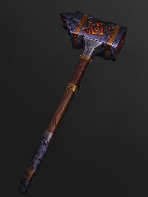 Magic Hammer Art, Battle Hammer Concept Art, Fantasy Weaponsmith Design, Hammer Design Fantasy, Magic Staves, Fantasy Hammer, Magic Hammer, Hammer Drawing, Staff Magic