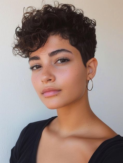 Fresh Looks: Short Haircuts for Curly Hair Short Curly Hairstyles For Women, Curly Pixie Hairstyles, Curly Pixie Haircuts, Curly Pixie, Short Curly Haircuts, Haircut Inspiration, Haircuts For Curly Hair, Pixie Haircuts, Curly Hair Cuts