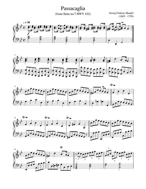 Georg Friedrich Händel, Free Sheet Music, Sheet Music, Piano, Music