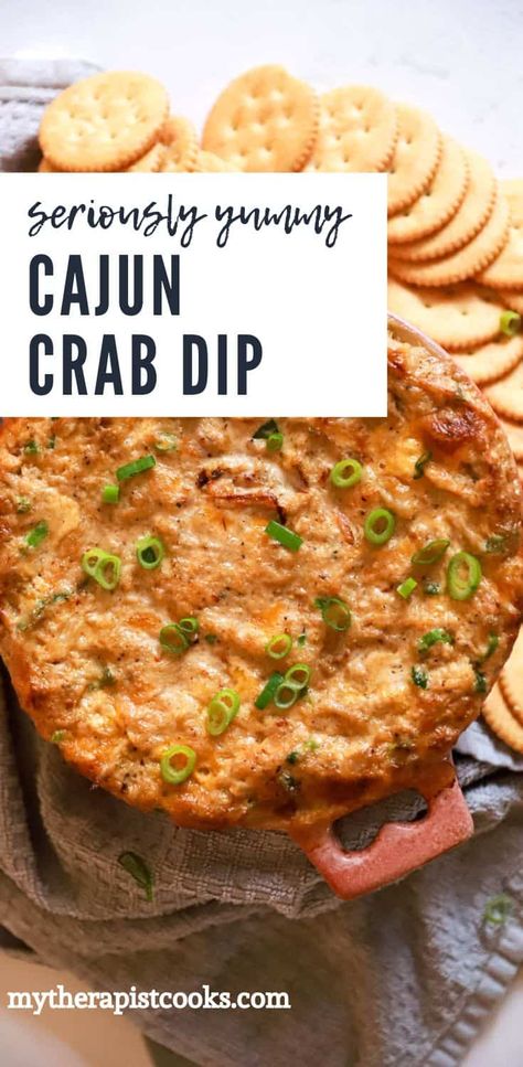 The BEST Cajun Crab Dip ever! Super simple to make, just mix up fresh crab and some simple ingredients for a hot, bubbly, delicious creamy dip that everyone will absolutely love. Gluten free, includes spicy and not-as-spicy variation. Gluten Free Crab Dip, Cajun Crab Dip Recipe, Crockpot Crab Dip, Spicy Dip Recipes, Crabmeat Dip, Spicy Crab Dip, Cajun Crab Dip, Hot Crab Dip Recipe, Creamy Crab Dip