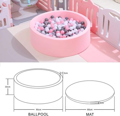 Triclicks Deluxe Kids Ball Pit Kiddie Balls Pool Soft Baby Playpen Indoor Outdoor - Ideal Gift Play Toy for Children Toddler Boys Girls (Pink) Brand: Triclicks Kids Ball Pit, Baby Ball Pit, Baby Playpen, Indoor Kids, Pink Brand, Play Toys, Ball Pit, Christmas Morning, Baby Soft