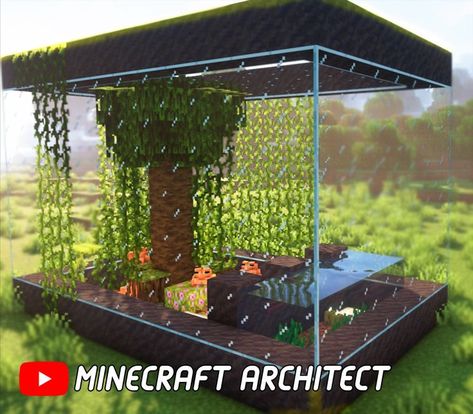 (Click image for a step by step tutorial on my YouTube Channel) Minecraft Aquarium Ideas, Build A Frog, Frog Enclosure, Minecraft Aquarium, Frog Terrarium, Case Minecraft, Minecraft Garden, Minecraft Houses Survival, Enclosure Ideas