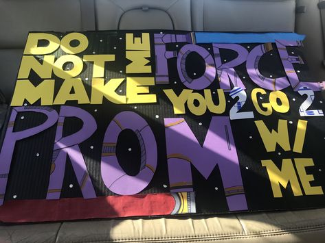 Star Wars Themed Hoco Proposal, Prom Proposal Star Wars, Promposal Ideas Star Wars, Star Wars Dance Proposal, Star Wars Promposal Ideas, Star Wars Sadies Proposal, Star Wars Hoco Proposal, Star Wars Prom, Star Wars Promposal