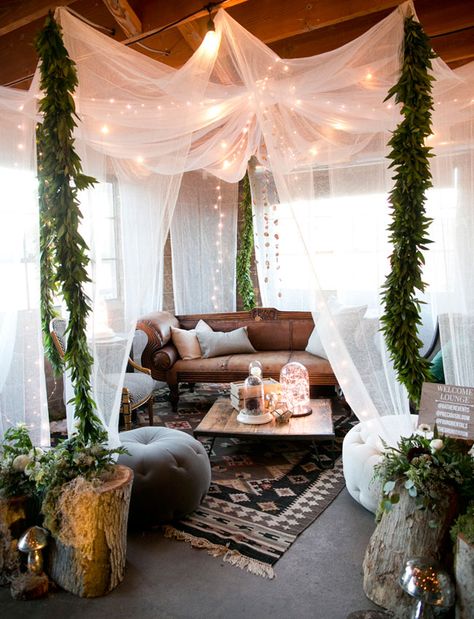 Gorgeous canapy lounge from the Tassels & Tastemakers party Boho Room, Boho Living, The Ceiling, My New Room, New Room, 인테리어 디자인, My Dream Home, Room Inspiration, Boho Decor