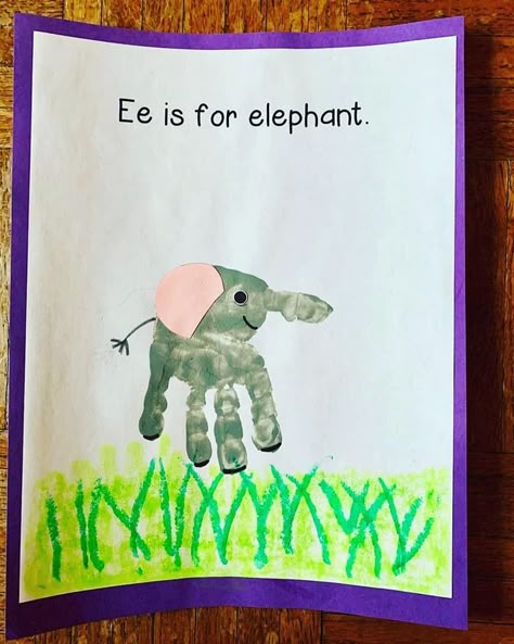 Elephant Arts And Crafts, Letter E Art, Letter T Crafts, Letter T Activities, Letter E Activities, E Is For Elephant, Letter E Craft, Craft For Preschool, Craft Activities For Toddlers