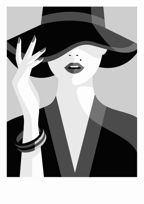 Women Silhouette Art Face, Archetypes Art, Black And White Face Painting On Canvas, Minimal Portrait Illustration, Art Deco Vector, Abstract Woman Face, Art Deco Drawing, Minimal Vector Portrait, Monochromatic Painting