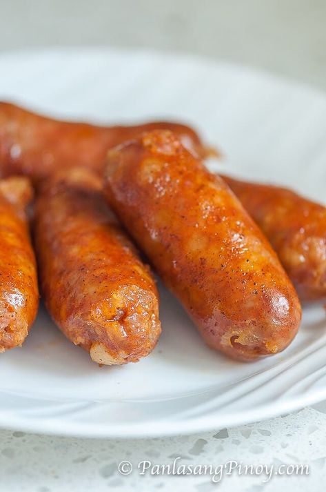 Filipino Sausage Recipe, Longanisa Recipe Filipino, Longanisa Recipe, Filipino Sausage, Longganisa Recipe, Filipino Bbq, Sausage Making Recipes, Filipino Breakfast, Homemade Sausage Recipes