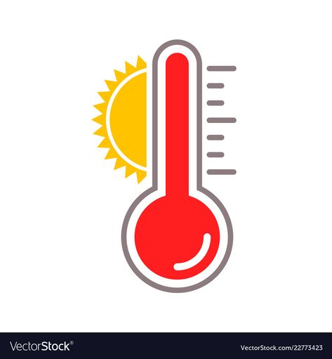 Heat Drawing Ideas, Thermometer Drawing, High Temperature Thermometer, Temperature Drawing, Heat Drawing, Heat Illustration, Infographics Ideas, Wave Drawing, Heat Index