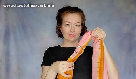 This is a guide on how to tie an oblong scarf. Learn how to wear an oblong scarf in 3 different ways in this simple tutorial. Azalea Flower, How To Wear A Scarf, Scarf Rings, Zig Zag Pattern, Big Bows, Flower Fashion, Things To Think About, Style Me, Twist